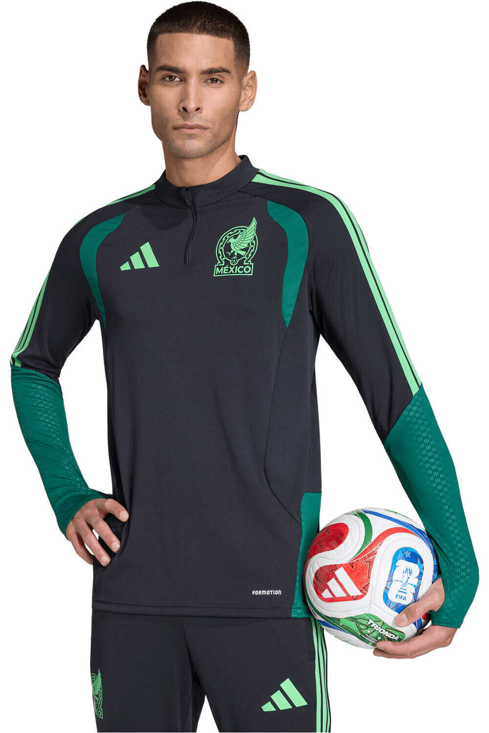 adidas sudadera entrenamiento fútbol ENTRENAMIENTO MXICO 26 TIRO vista frontal