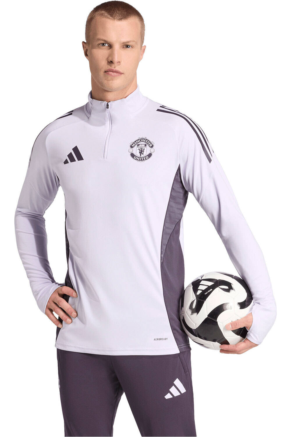 adidas sudadera entrenamiento fútbol ENTRENO MANCHESTER U TIRO 25 COMPET vista frontal