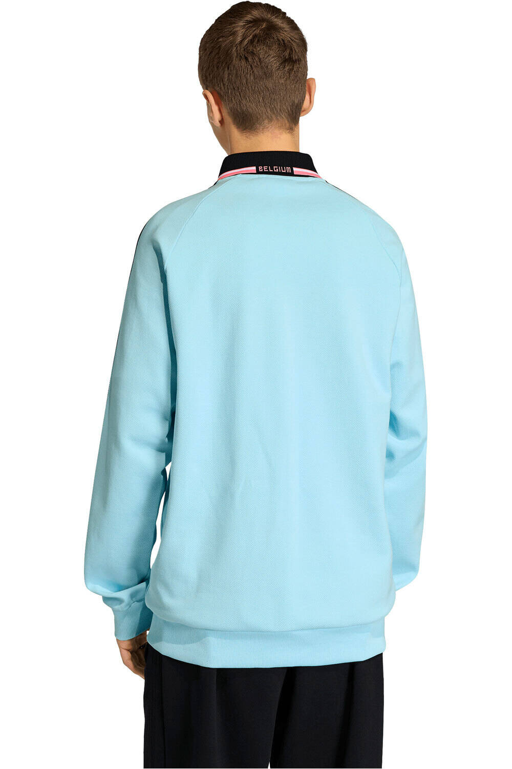 adidas sudadera entrenamiento fútbol HIMNO SEGUNDA EQUIPACION BELGICA vista trasera