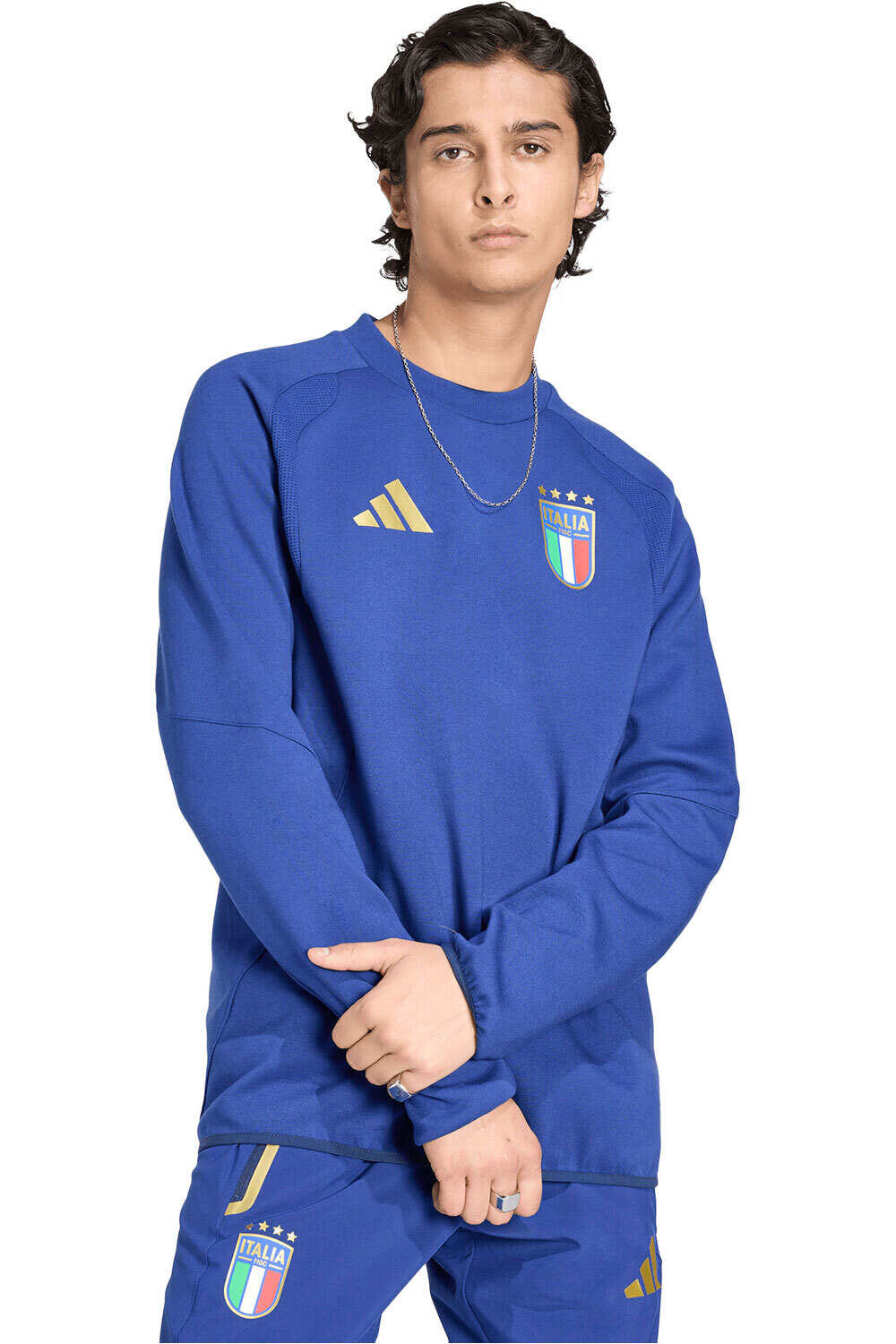 adidas sudadera entrenamiento fútbol ITALIA TIRO TRAVEL vista frontal
