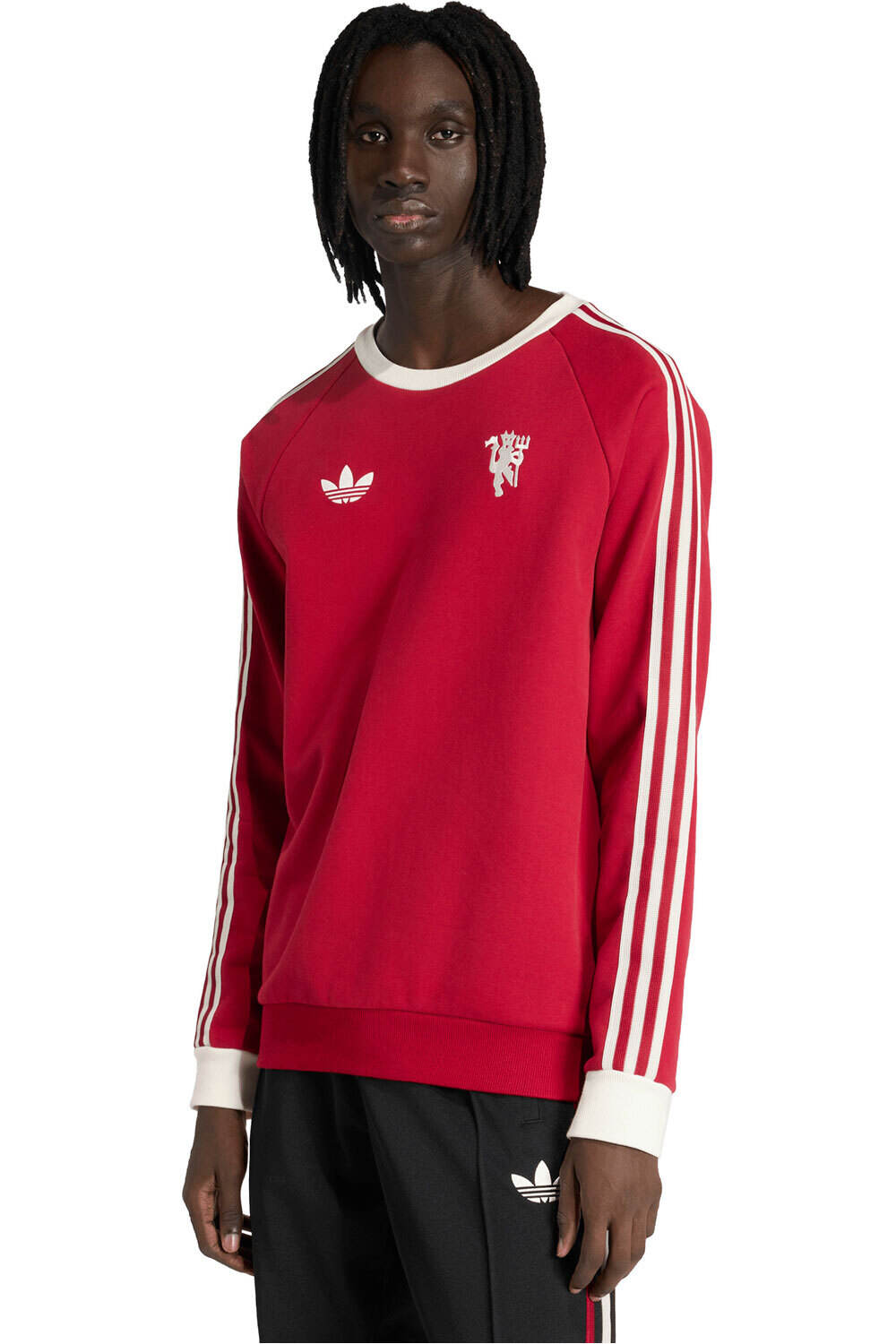 adidas sudadera entrenamiento fútbol MANCHESTER U ORIGINALS CREW vista frontal