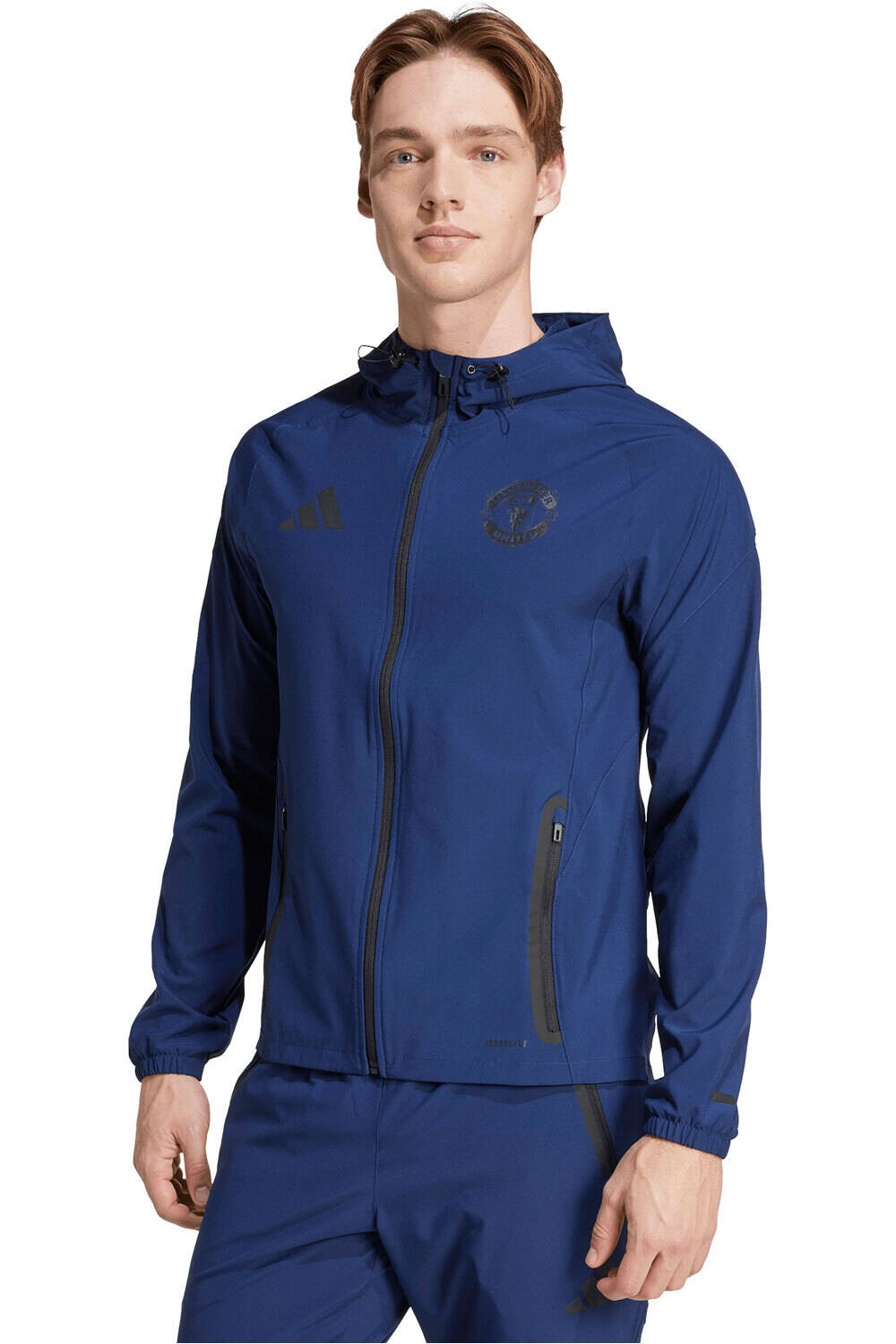 adidas sudadera entrenamiento fútbol MANCHESTER U TIRO 25 VIS TECH TRAVEL vista frontal