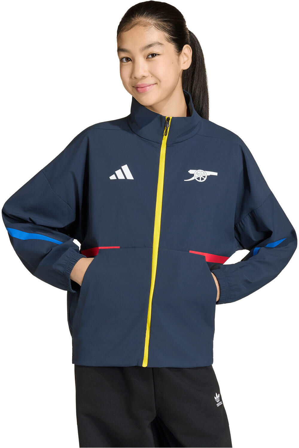 adidas sudadera entrenamiento fútbol niño HIMNO ARSENAL FC Z.N.E. vista frontal