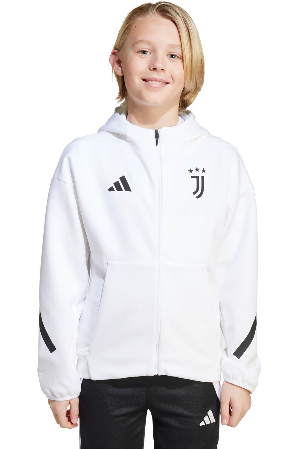 adidas sudadera entrenamiento fútbol niño HIMNO JUVENTUS ADIDAS Z.N.E. vista frontal