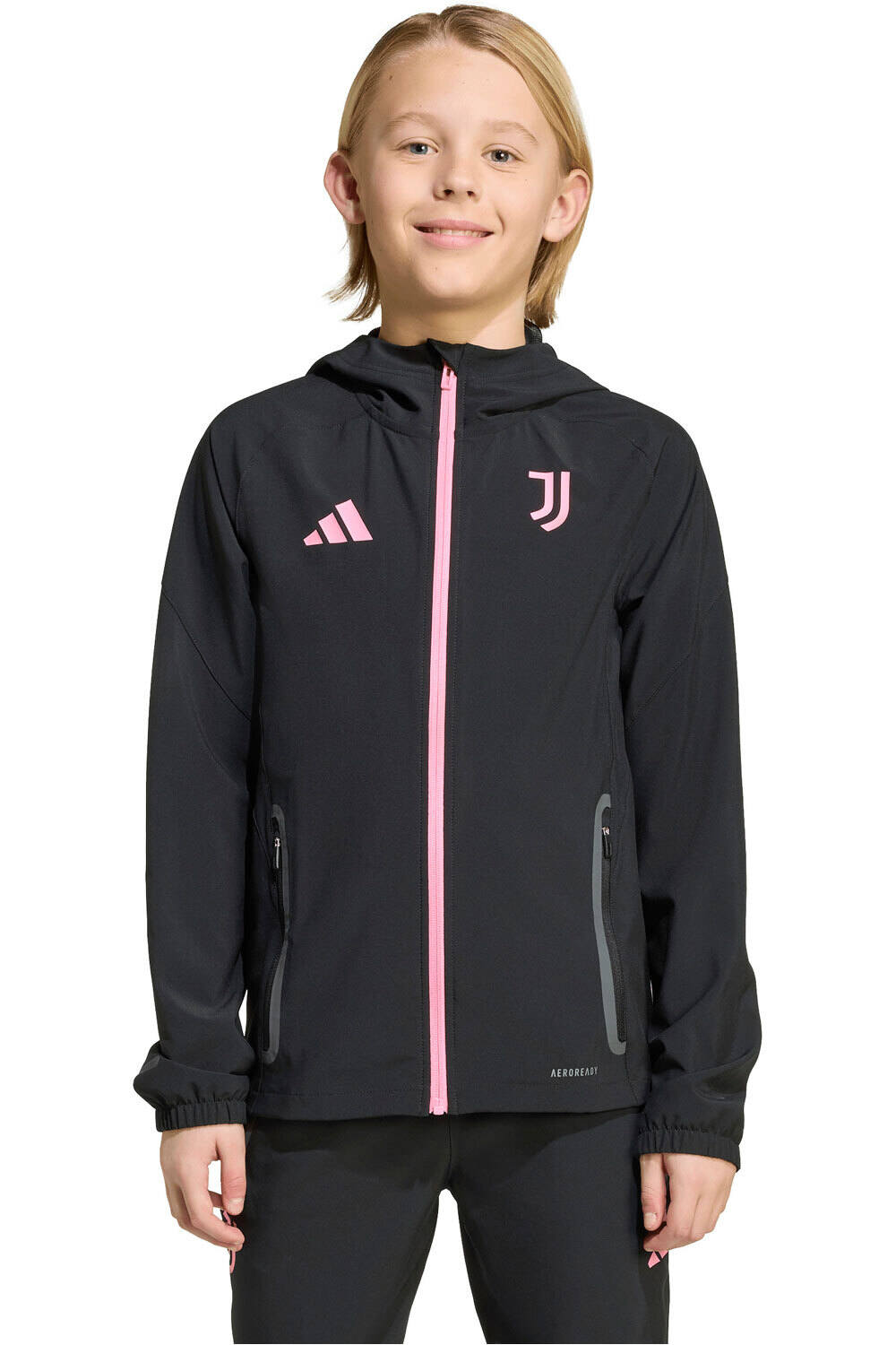adidas sudadera entrenamiento fútbol niño JUVENTUS TIRO 25 COMPETITION vista frontal
