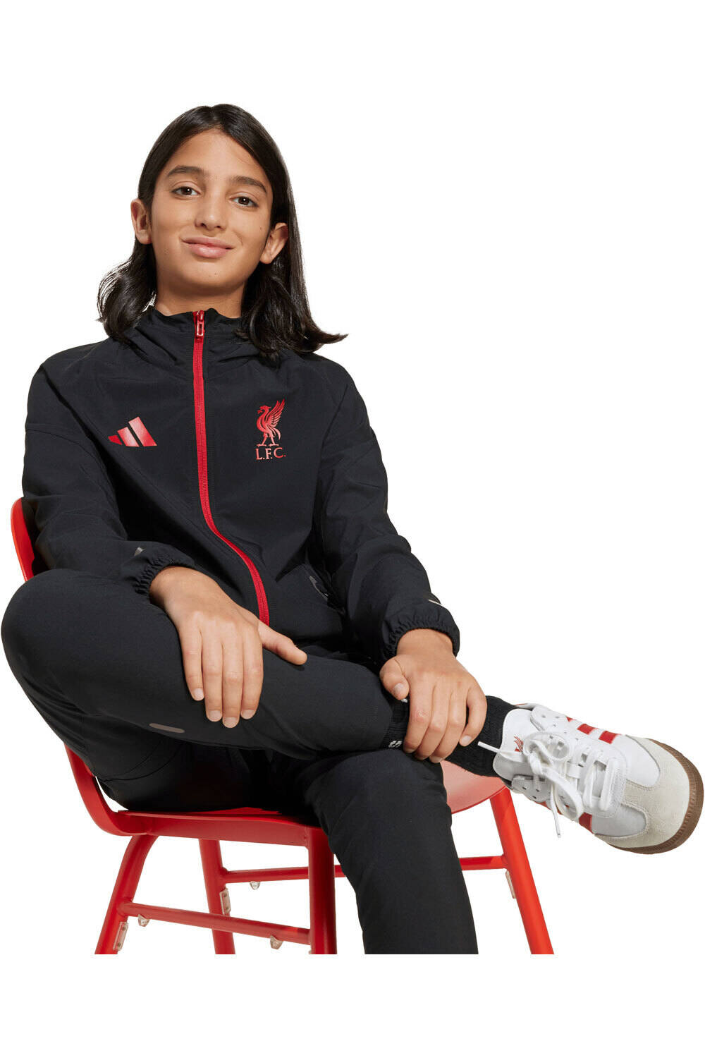 adidas sudadera entrenamiento fútbol niño LIVERPOOL FC TIRO 26 COMPETITION VIS TECH TRAVEL vista detalle