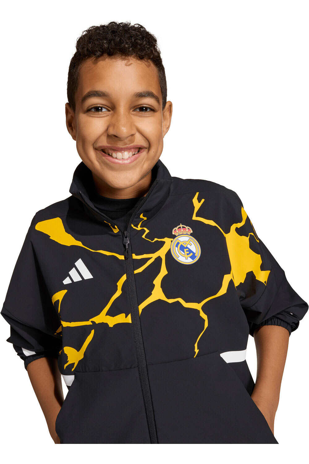 adidas sudadera entrenamiento fútbol niño REAL MADRID AVENGERS Z.N.E. ANTHEM vista detalle