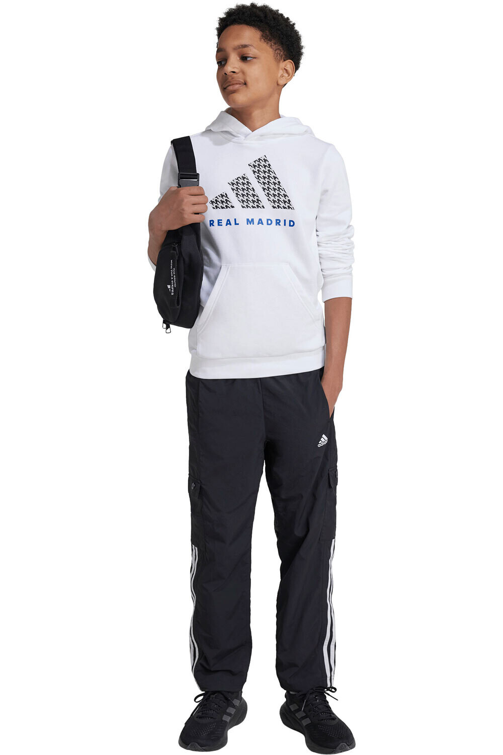 adidas sudadera entrenamiento fútbol niño REAL MADRID KIDS vista frontal