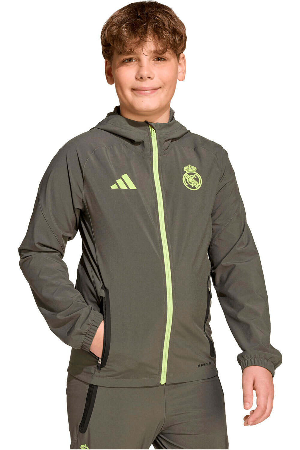 adidas sudadera entrenamiento fútbol niño REAL MADRID TIRO25 COMPETITION VIS vista frontal
