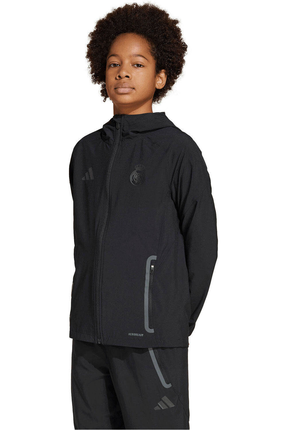 adidas sudadera entrenamiento fútbol niño R.MADRID 26 C VT J Y vista frontal