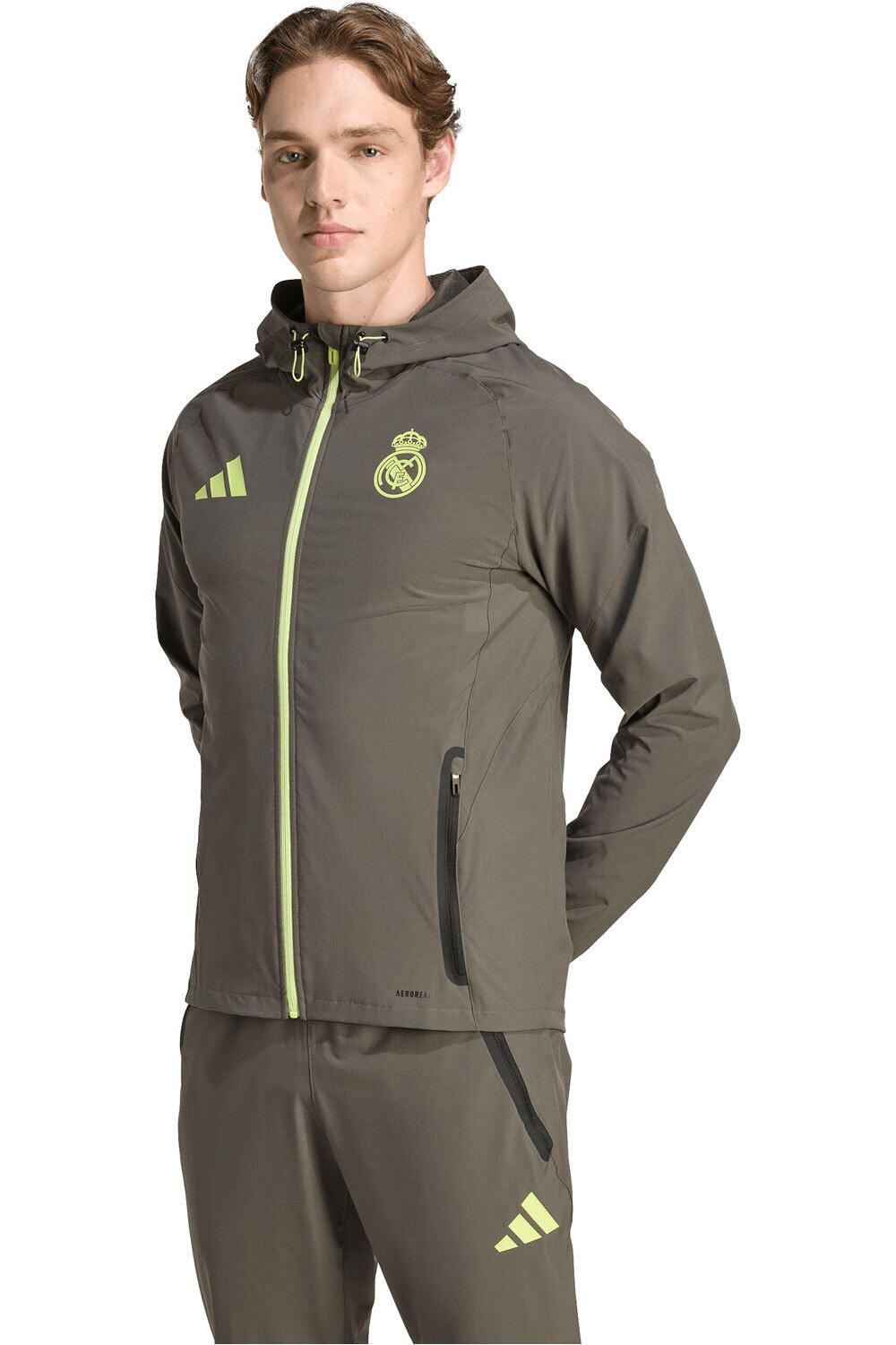 adidas sudadera entrenamiento fútbol REAL MADRID TIRO 25 VIS TECH TRAVEL vista frontal