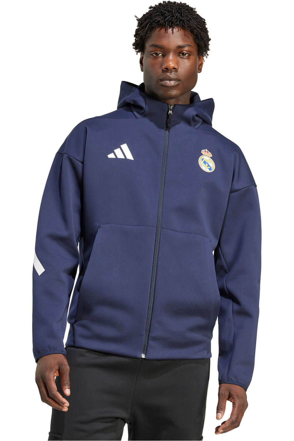 adidas sudadera entrenamiento fútbol REAL MADRID Z.N.E. ANTHEM vista frontal
