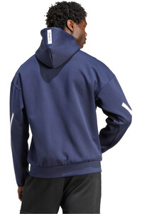 adidas sudadera entrenamiento fútbol REAL MADRID Z.N.E. ANTHEM vista trasera