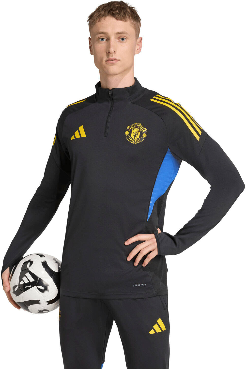 adidas sudadera entrenamiento fútbol TRAINING MANCHESTER U TIRO 25 COMPET vista frontal