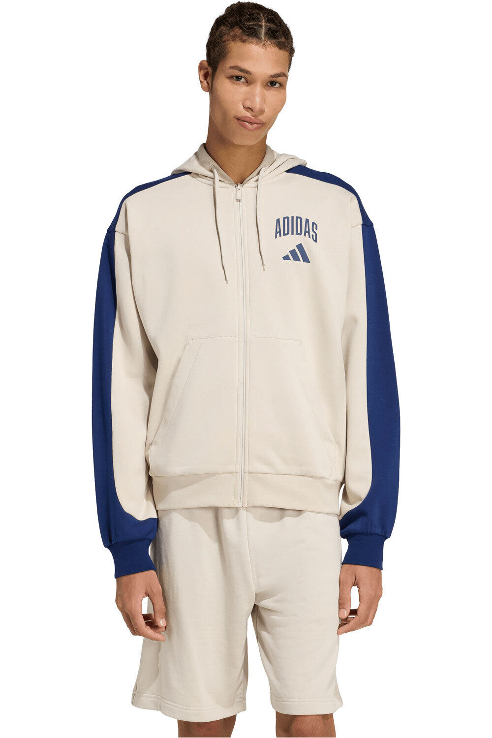 adidas sudadera hombre COLLEGIATE FZ vista frontal