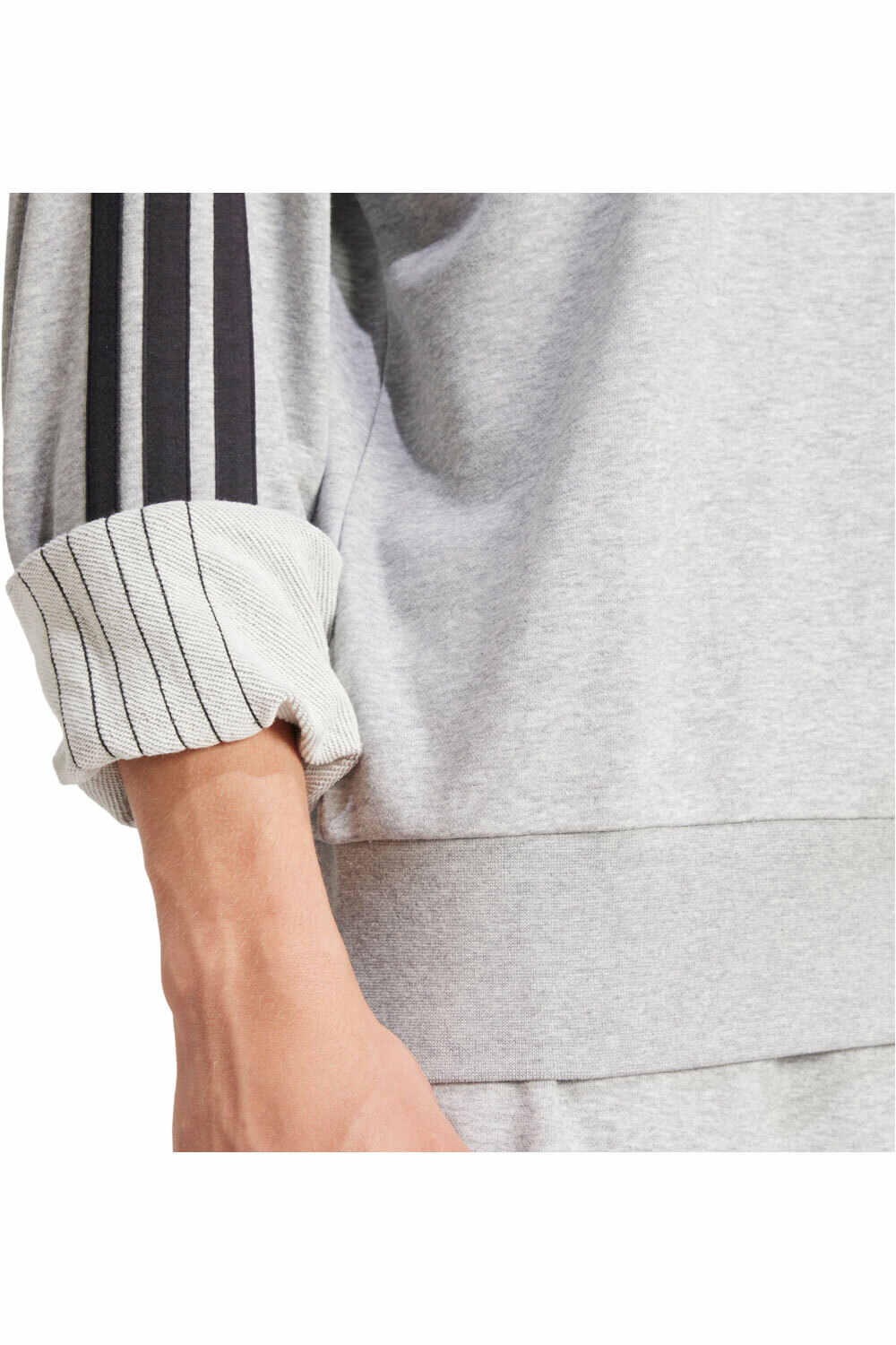 adidas sudadera hombre ESSENTIALS FRENCH TERRY 3 BANDAS vista detalle
