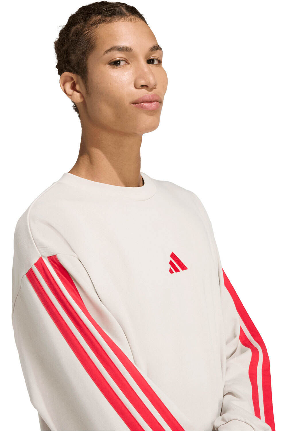 adidas sudadera hombre ESSENTIALS FRENCH TERRY 3 BANDAS vista detalle
