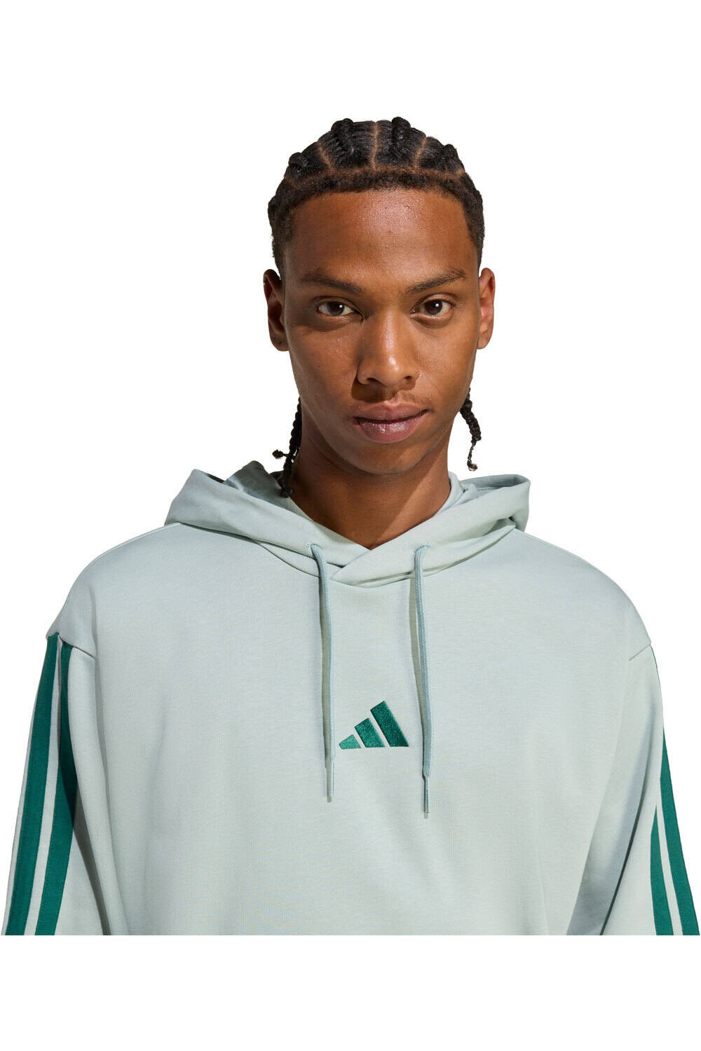 adidas sudadera hombre ESSENTIALS FRENCH TERRY 3 BANDAS vista detalle