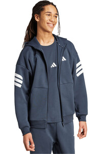 adidas sudadera hombre FUTURE ICONS THREE STRIPES FULL-ZIP vista detalle