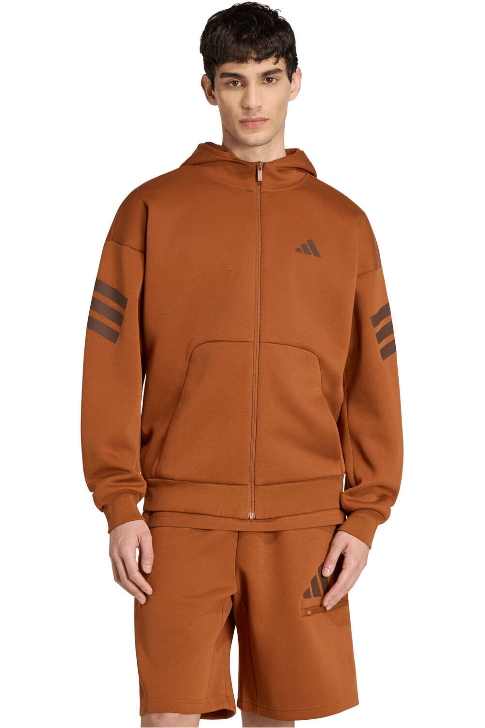 adidas sudadera hombre FUTURE ICONS THREE STRIPES FULL-ZIP vista frontal