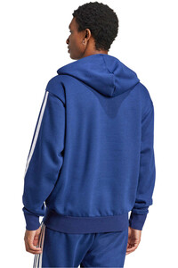 adidas sudadera hombre M 3S FL FZ HD vista trasera