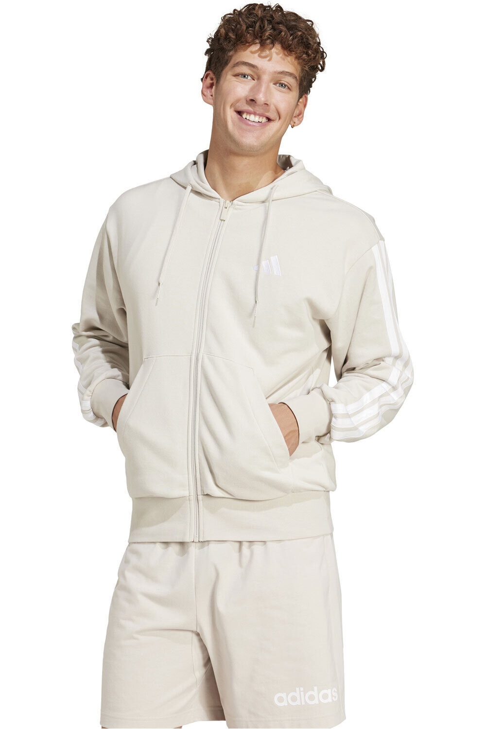 adidas sudadera hombre M 3S FT FZ HD vista frontal