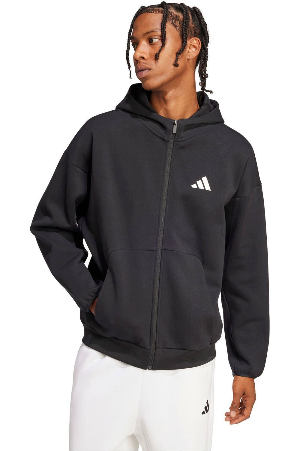 adidas sudadera hombre M FI SL FZ vista frontal