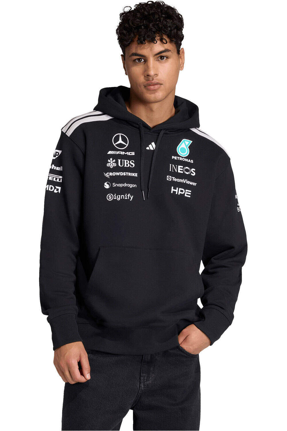 adidas sudadera hombre PILOTO MERCEDES-AMG PETRONAS F1 TEAM vista frontal