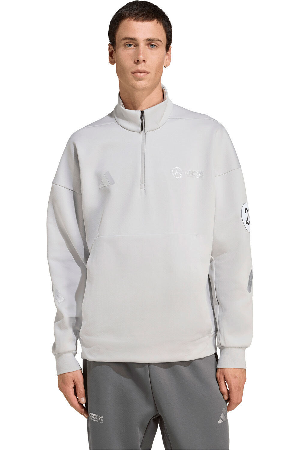 adidas sudadera hombre SILVER ARROWS HALF ZIP vista frontal
