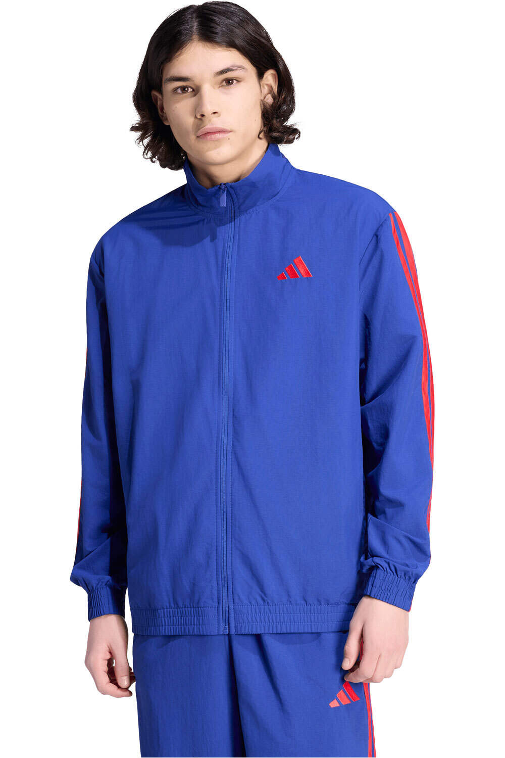 adidas sudadera hombre SUDADERA ESSENTIALS 3 RAYAS TEJIDA vista frontal