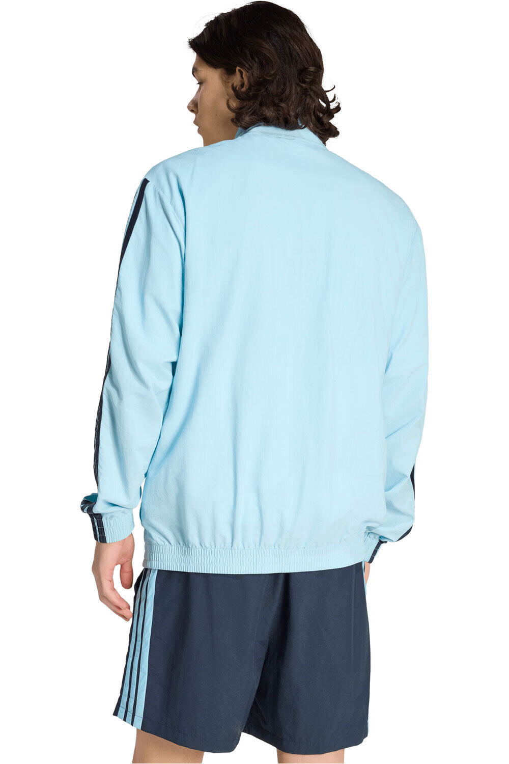 adidas sudadera hombre SUDADERA ESSENTIALS 3 RAYAS TEJIDA vista trasera