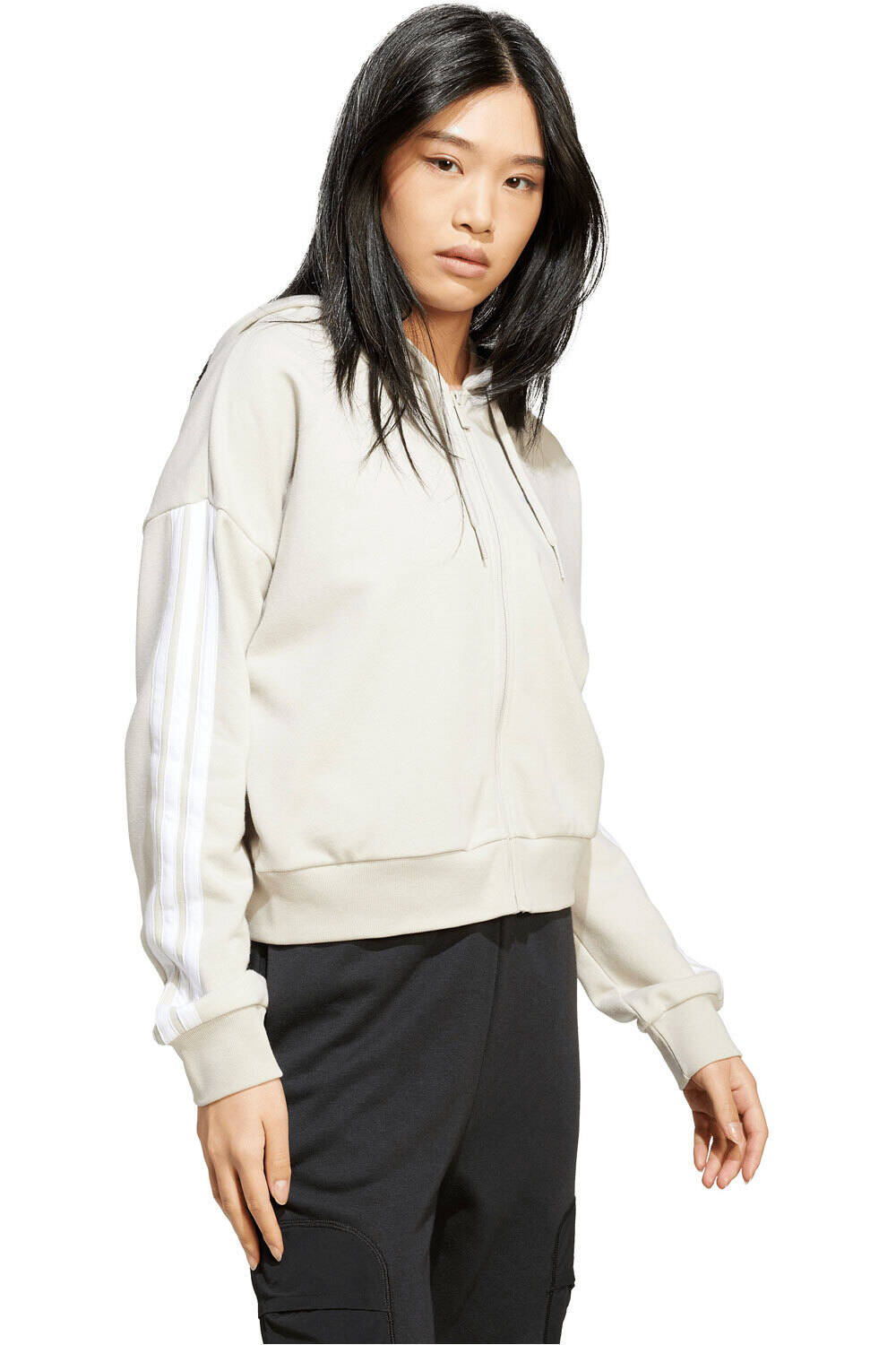 adidas sudadera mujer ESSENTIALS 3-STRIPES vista detalle