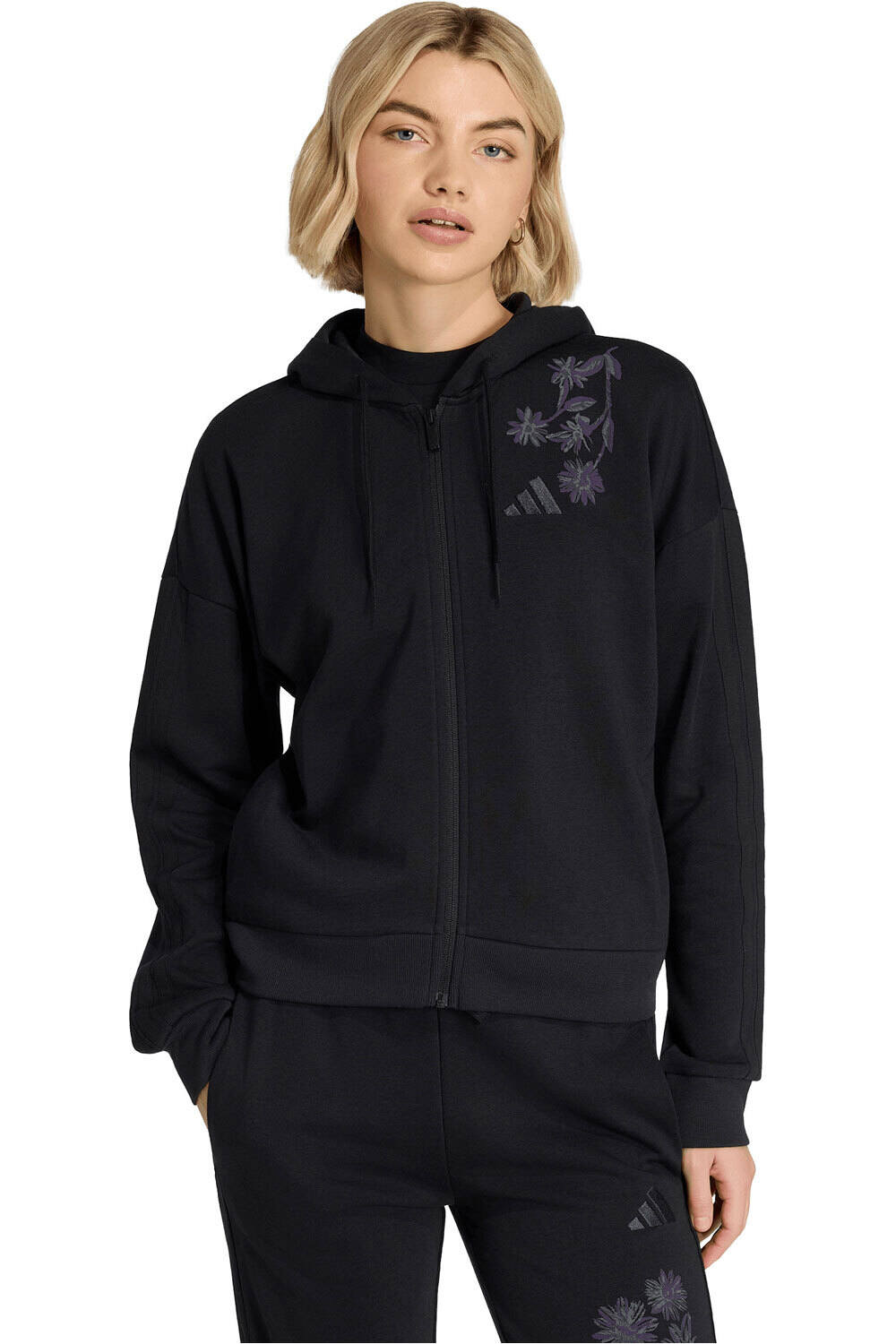adidas sudadera mujer ESSENTIALS 3 STRIPES vista frontal