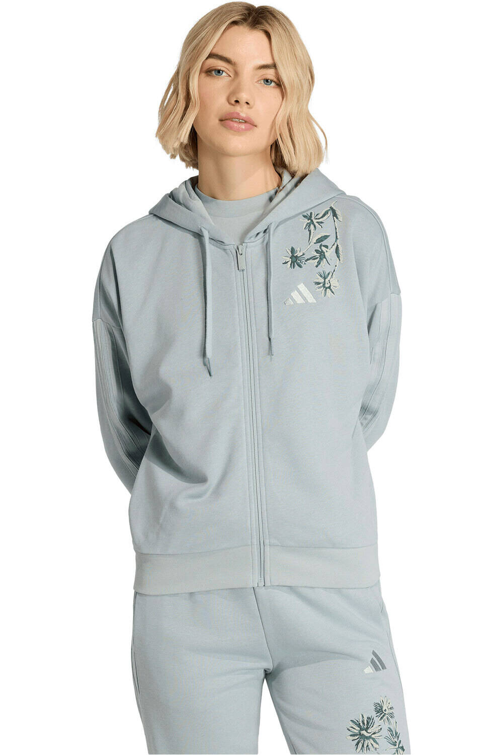 adidas sudadera mujer ESSENTIALS 3 STRIPES vista frontal