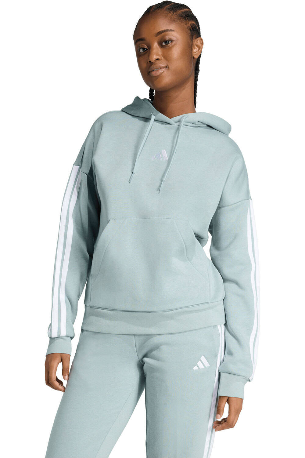 adidas sudadera mujer ESSENTIALS 3 STRIPES vista frontal