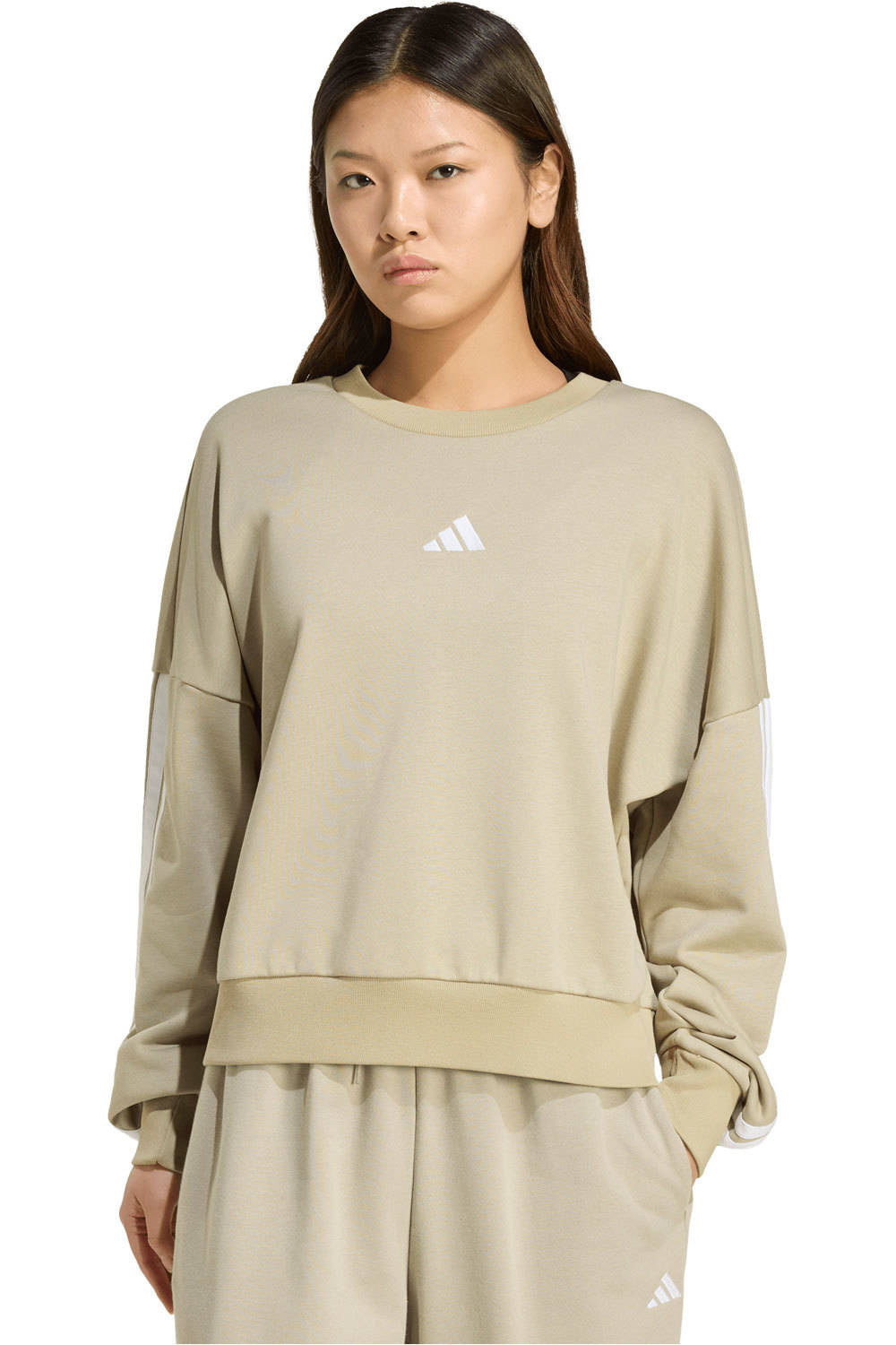 adidas sudadera mujer ESSENTIALS 3-STRIPES vista frontal