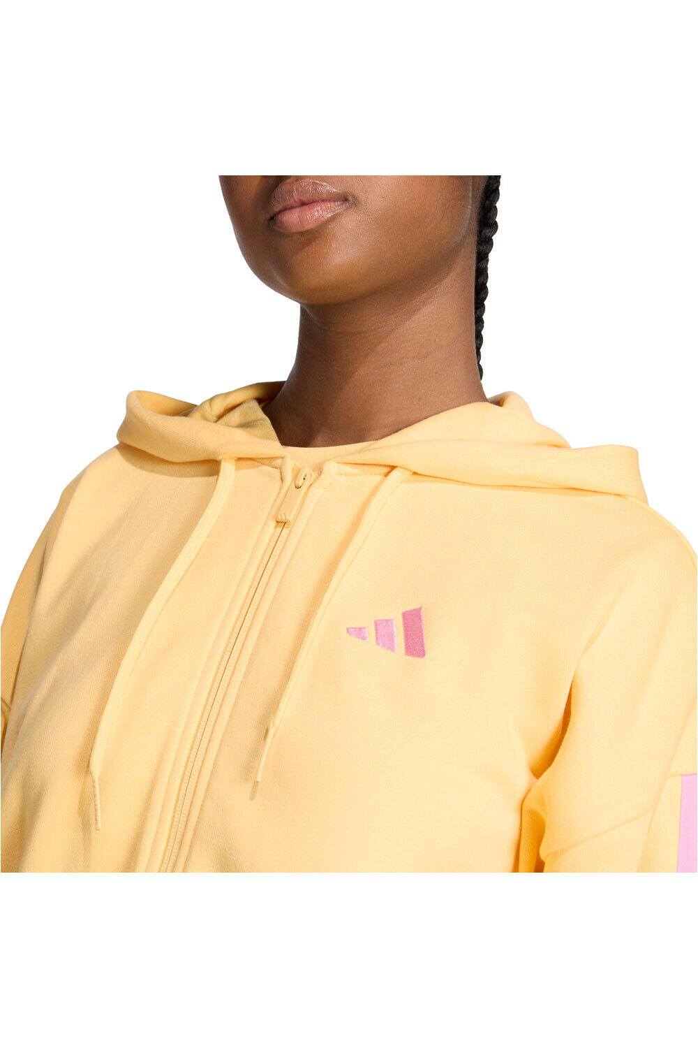 adidas sudadera mujer ESSENTIALS FRENCH TERRY 3 BANDAS vista detalle