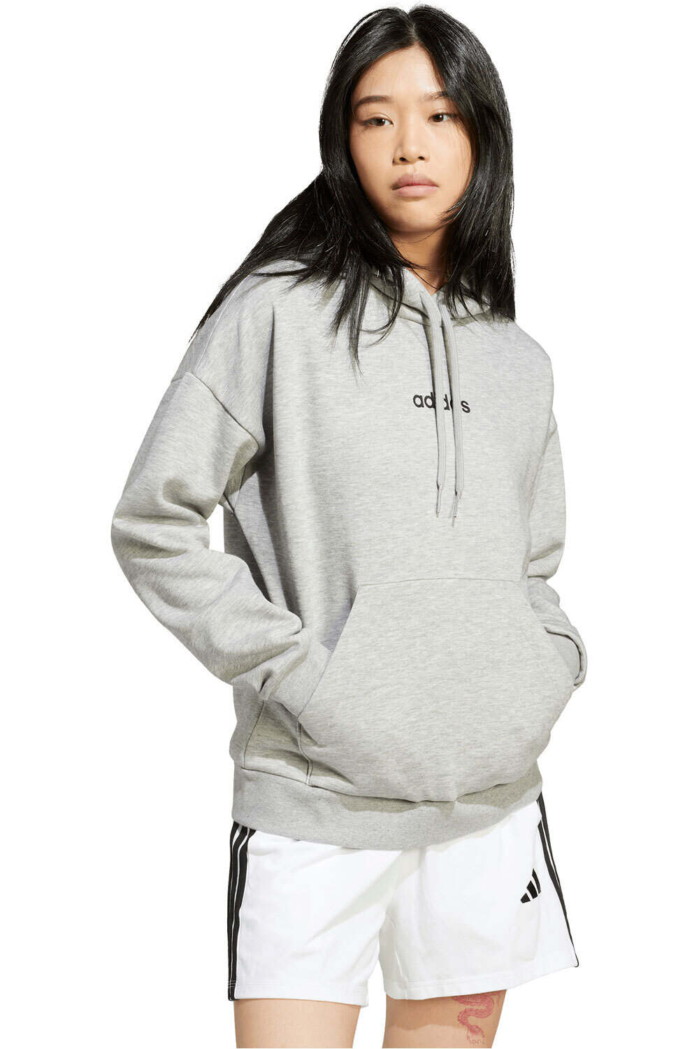 adidas sudadera mujer ESSENTIALS LINEAR FLEECE vista frontal