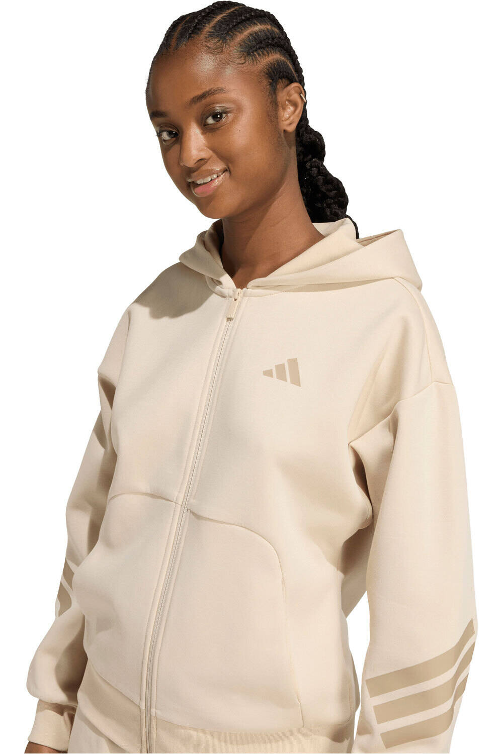 adidas sudadera mujer FUTURE ICONS 3 BANDAS vista detalle