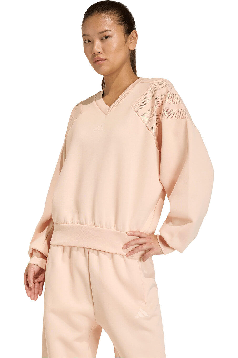 adidas sudadera mujer FUTURE ICONS 3 STRIPES vista frontal