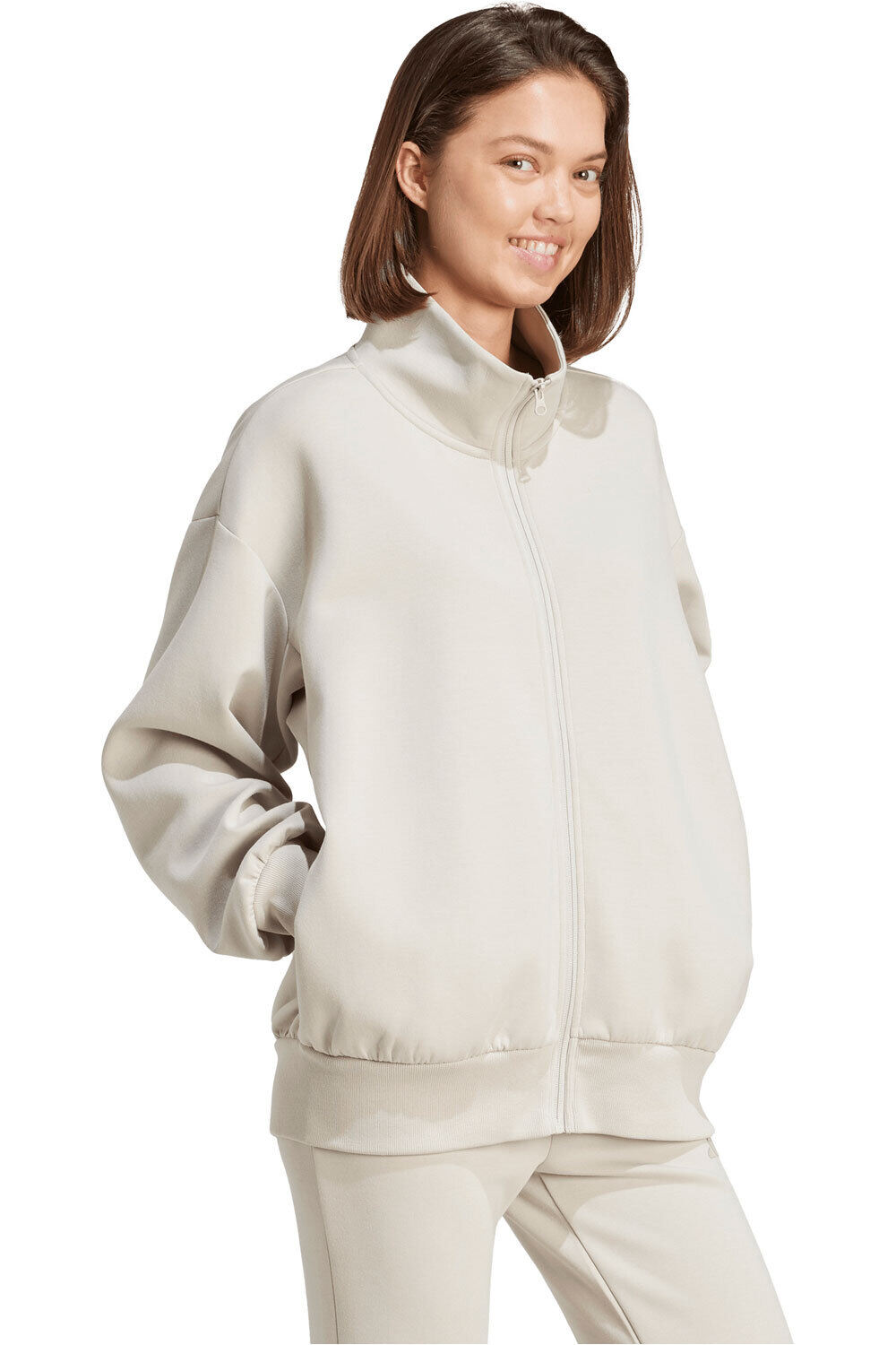 adidas sudadera mujer SOFT LUX FULL-ZIP TRACKTOP vista detalle