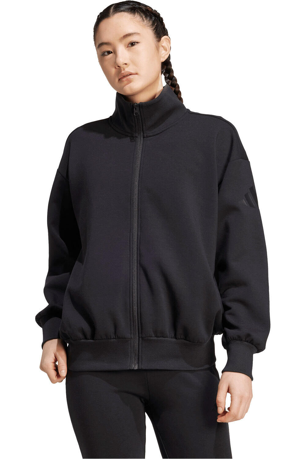 adidas sudadera mujer SOFT LUX LOOSE FULL-ZIP vista frontal