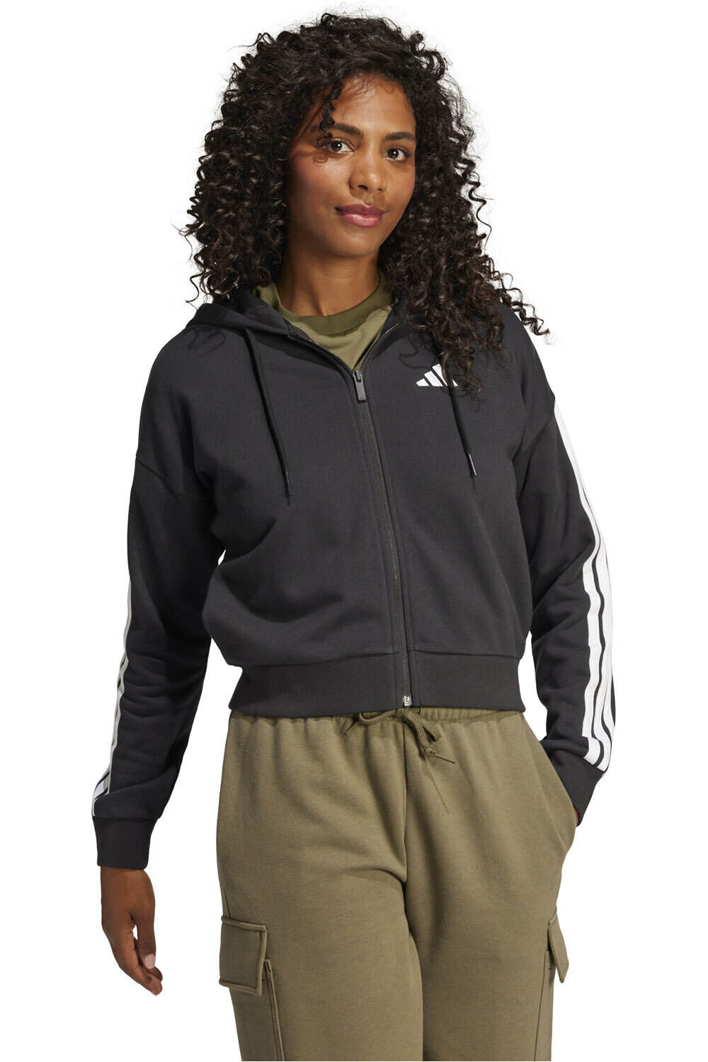 adidas sudadera mujer W 3S FT FZ HD vista detalle