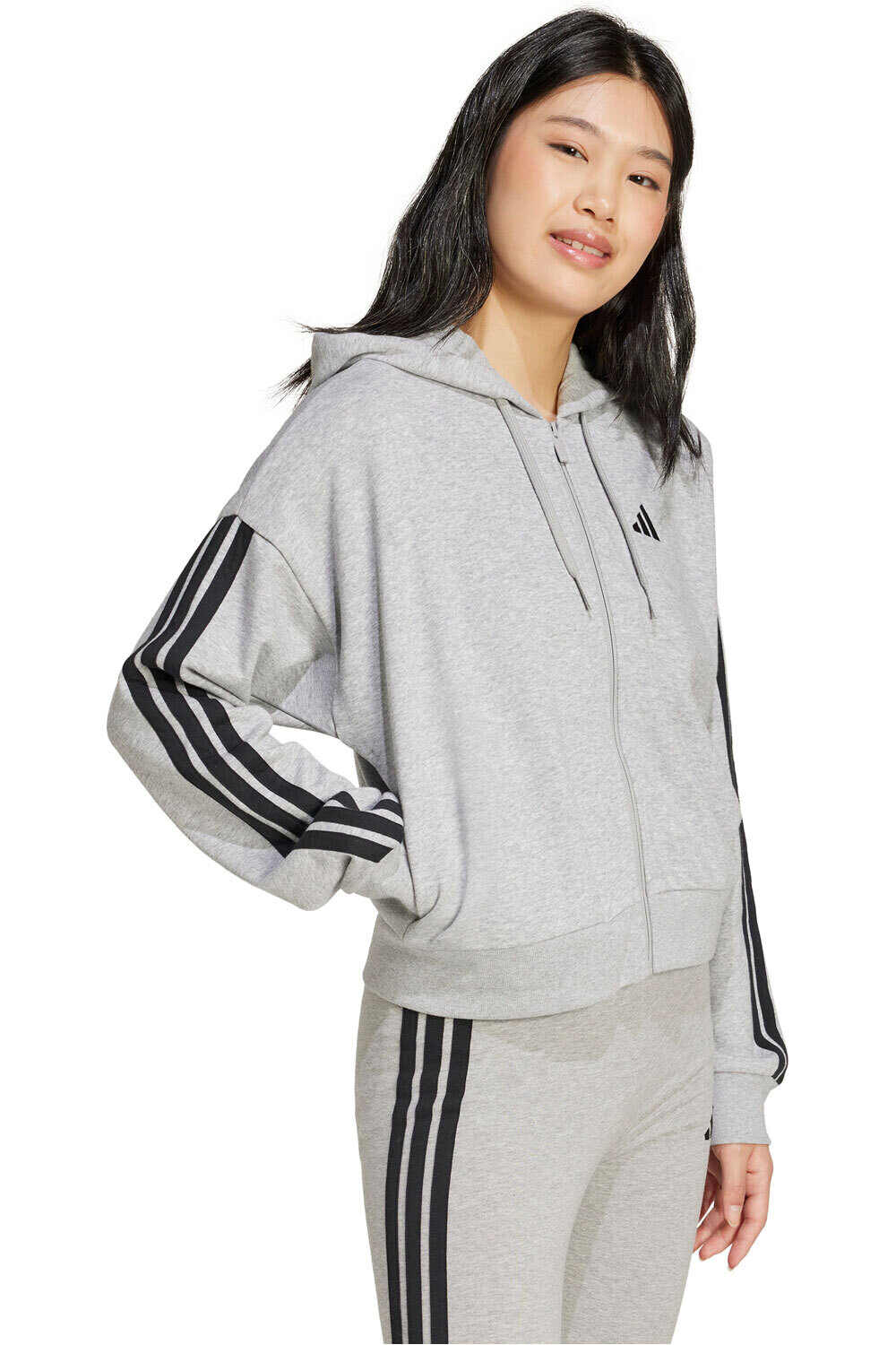adidas sudadera mujer W 3S FT FZ HD vista detalle