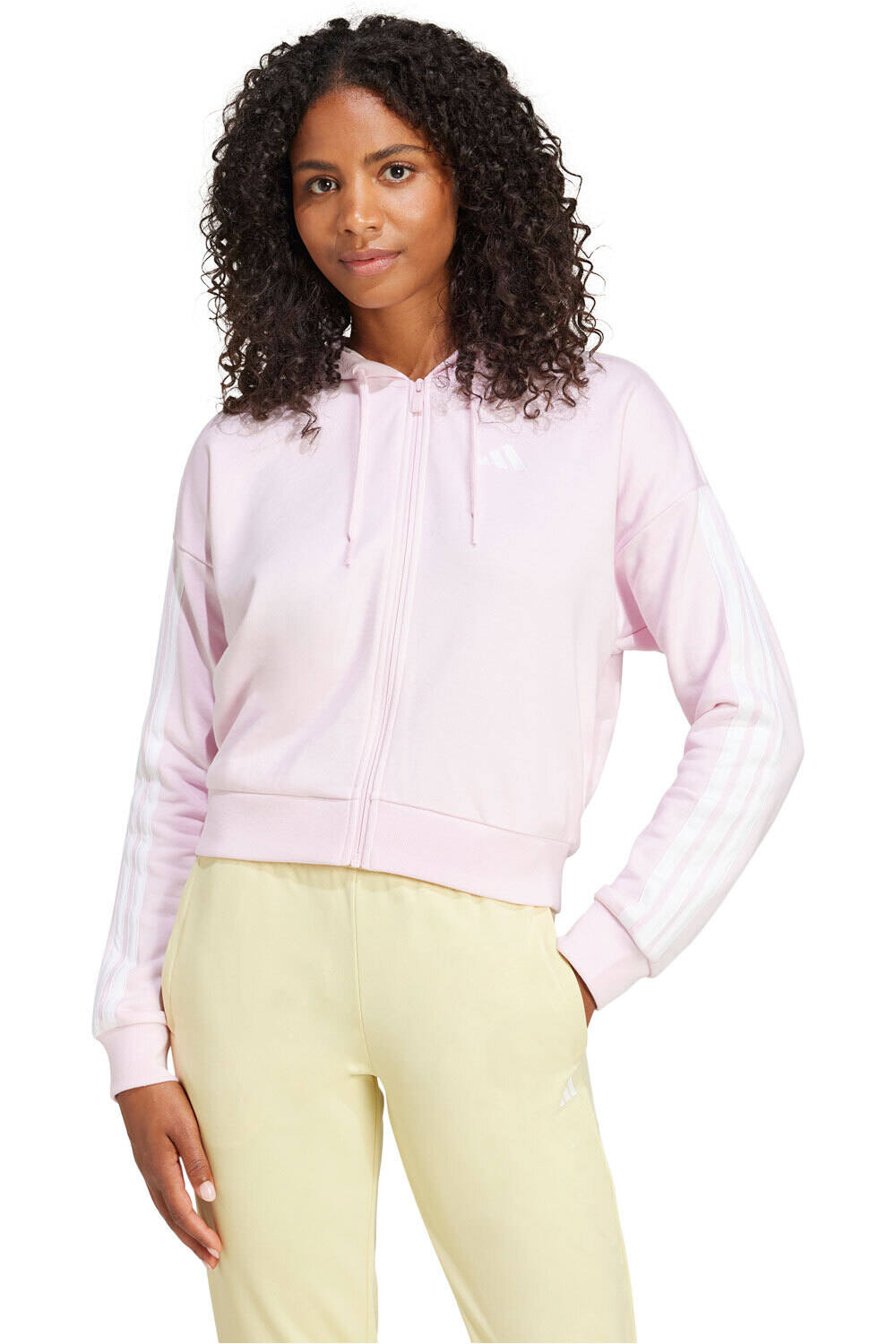 adidas sudadera mujer W 3S FT FZ HD vista frontal