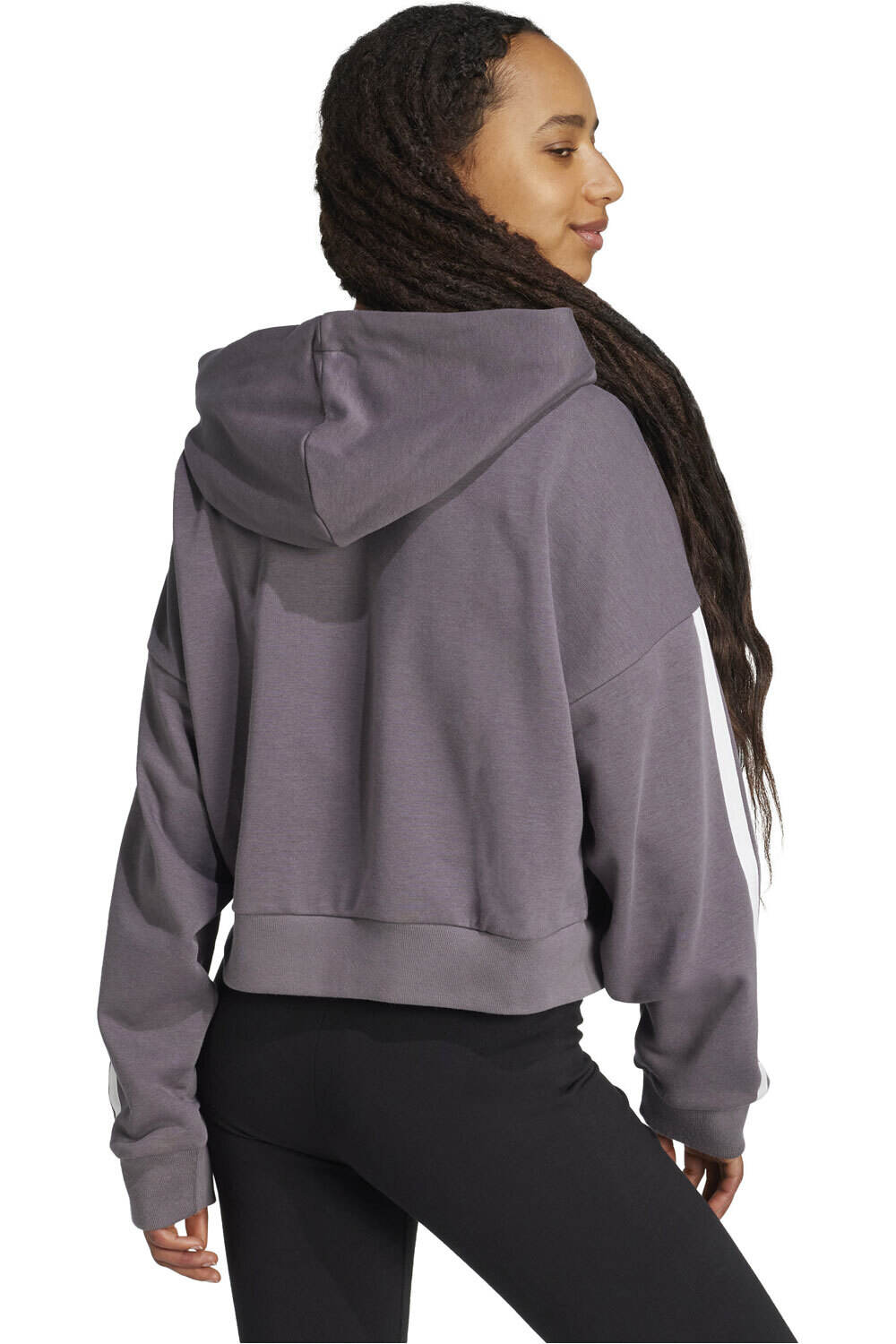 adidas sudadera mujer W 3S FT QZ HD vista trasera