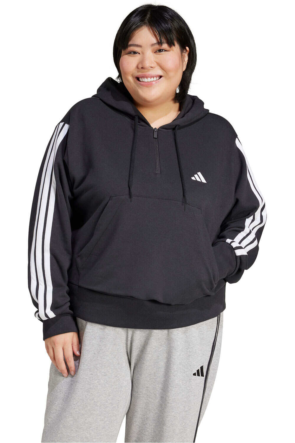 adidas sudadera mujer W 3S FT QZHD IN vista frontal