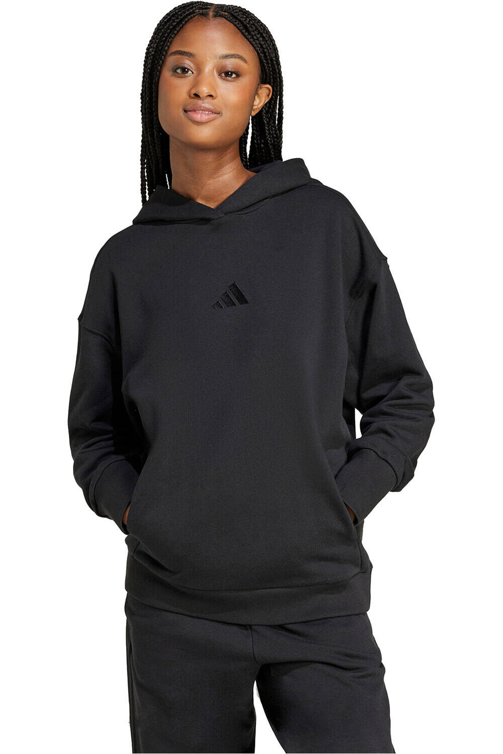 adidas sudadera mujer W ALL SZN FT HD vista frontal