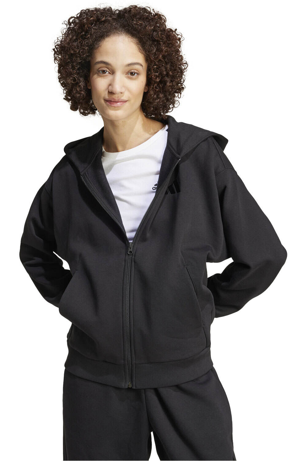 adidas sudadera mujer W ALL SZN FZ HD vista detalle