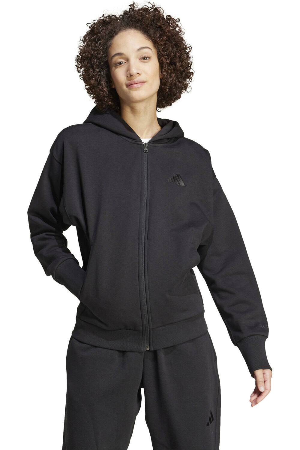 adidas sudadera mujer W ALL SZN FZ HD vista frontal